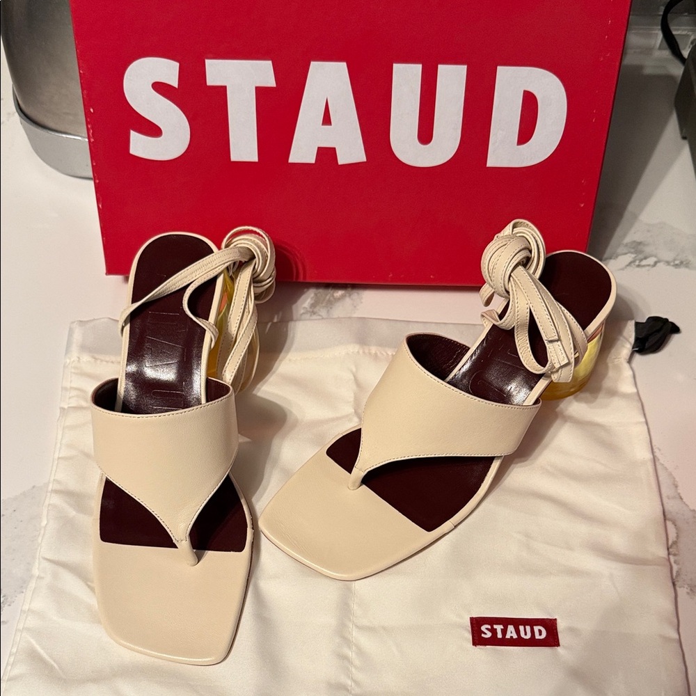 STAUD Beige Women's Sandals